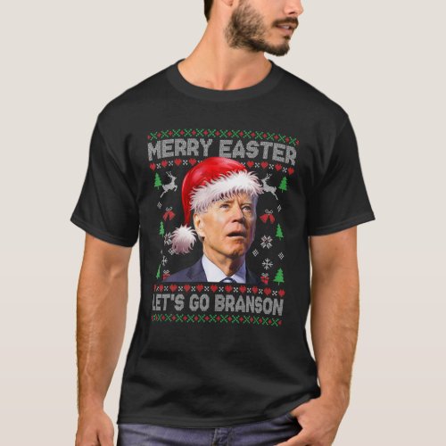 Merry Easter Lets Go Branson Brandon Ugly Christm T_Shirt