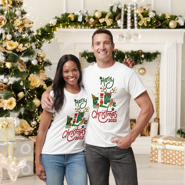 Merry Elfie Christmas 2023 Men's Basic T-Shirt (Creator Uploaded)
