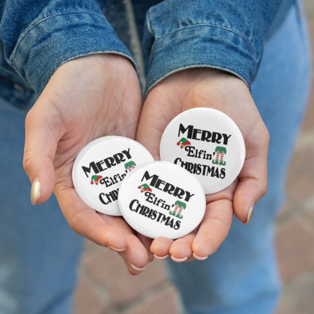Merry Elfin' Christmas Button (Creator Uploaded)