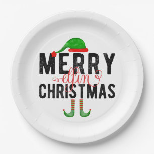 Merry Elfin Christmas Paper Plates