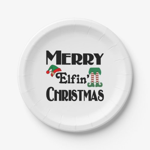 Merry Elfin Christmas Paper Plates