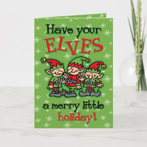 Merry Elves Christmas Card