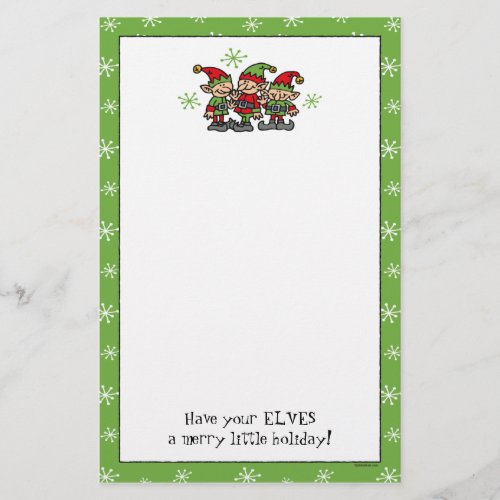 Merry Elves Custom Christmas Stationery