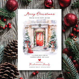 Merry Entrance Christmas New Home Moving Announcement