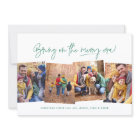 Merry era funny four photo green Christmas