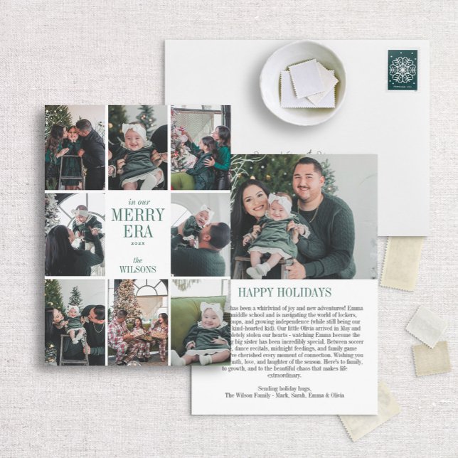 Merry Era Multi-Photo Gallery Holiday Photo Card (Creator Uploaded)