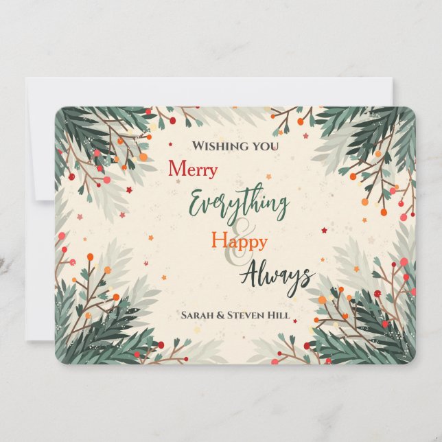 Merry Everything and Happy Always Greeting Card (Front)