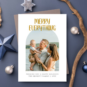 Merry Everything Arch Photo Family Christmas Holiday Card