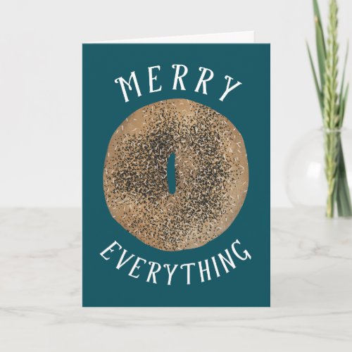 Merry Everything Bagel  Happy New Schmear Card