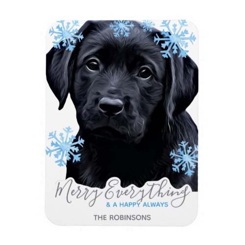 Merry Everything Black Labrador Cute Puppy Magnet