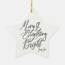 Merry & Everything Bright Round Christmas Ornament