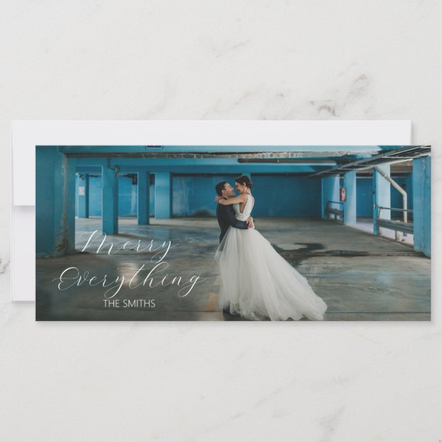 Merry Everything Christmas Holiday Greeting Card (Front)