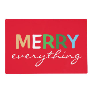 "Merry Everything" Christmas Holiday Placemat