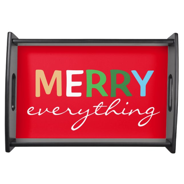 "Merry Everything" Christmas Serving Tray (Front)