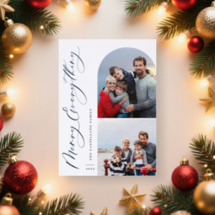 Merry Everything Family Christmas Letterpress Photo Cards