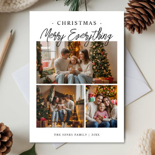 Merry Everything Festive Family Christmas Greeting Holiday Card