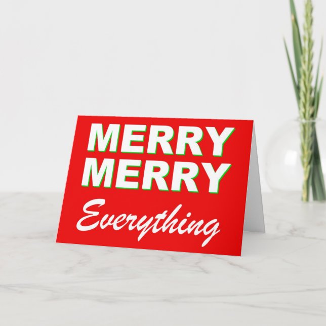 Merry Everything for the Holidays Holiday Card (Front)