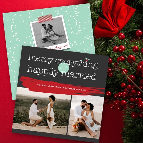 Merry Everything From The Happily Married 2 Photo Holiday Card