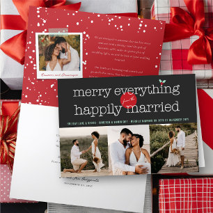 Merry Everything From The Happily Married 3 Photo Holiday Card