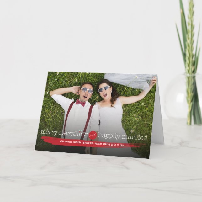 Merry Everything From The Happily Married Photo Holiday Card (Front)