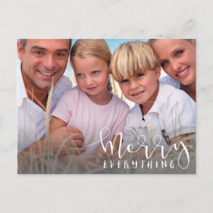 Merry Everything Full Photo Holiday Postcard