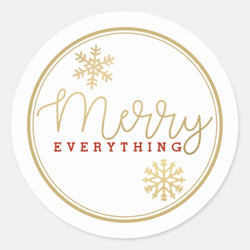 Merry Everything Gold and Red Envelope Seal