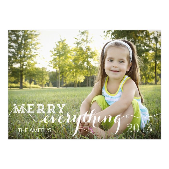 Merry Everything  Holiday Photo Card