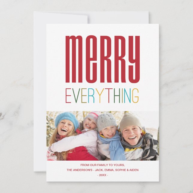 MERRY EVERYTHING | HOLIDAY PHOTO CARD (Front)