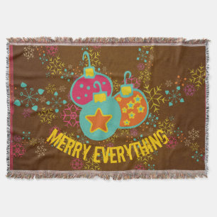Merry Everything Holiday Throw Throw Blanket