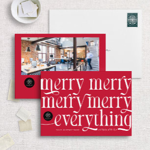Merry Everything Modern Business Holiday Card