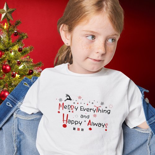 Merry Everything Modern Festive Holiday Christmas T_Shirt