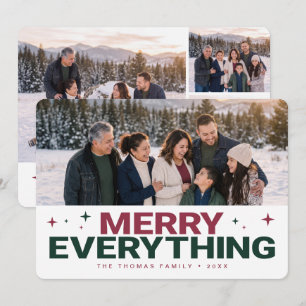 Merry Everything Modern Multi Photo Holiday Card