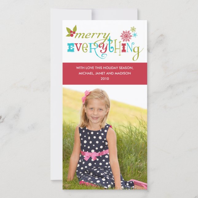Merry Everything - Multi Cultural Holiday Card (Front)