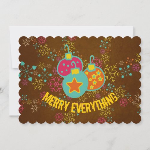Merry Everything Ornaments Holidays Holiday Card