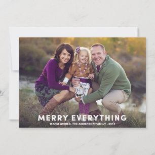 MERRY EVERYTHING OVERLAY   HOLIDAY PHOTO CARD