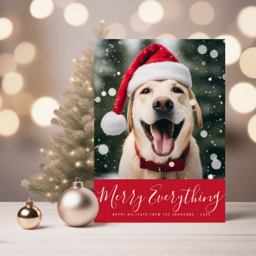 merry everything pet holiday postcard