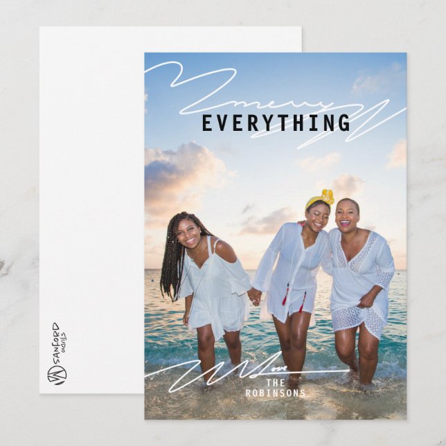 Merry Everything Photo Christmas Card (Front/Back)