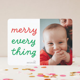 merry everything photo holiday card