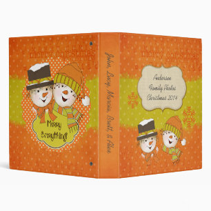 Merry Everything Snowmen Custom Christmas Binder