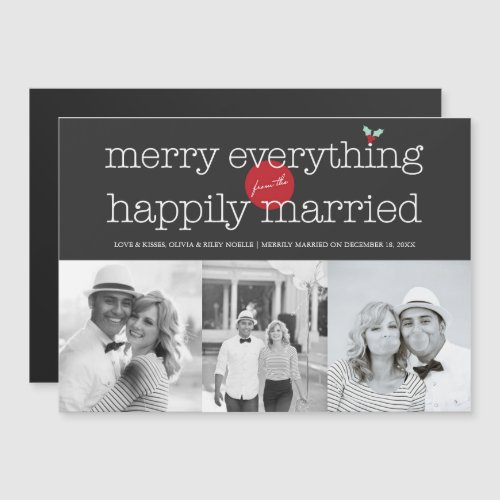 Merry Everything The Happily Married 3 Photo Card