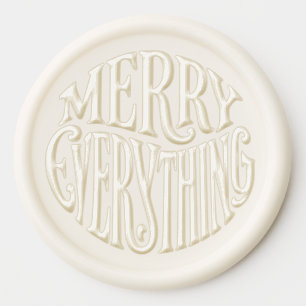 Merry Everything Typography Christmas Wax Seal Sticker
