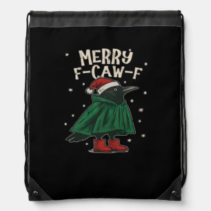 Merry F-Caw-F Drawstring Bag
