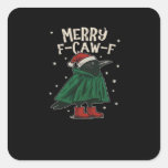 Merry F-Caw-F Square Sticker