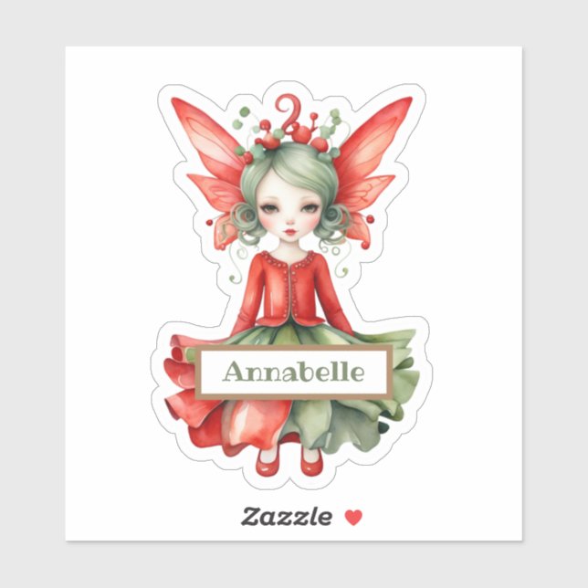 Merry Fairy Christmas Custom-Cut Vinyl Sticker (Sheet)