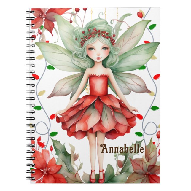 Merry Fairy Christmas Notebook (Front)