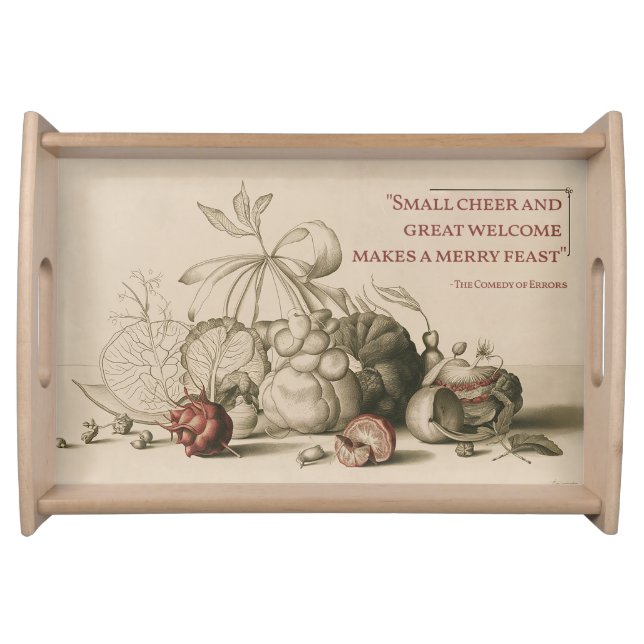 "Merry Feast" Shakespeare Serving Tray (Front)