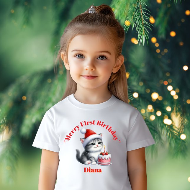 Merry First Birthday Christmas Baby Gift Baby T-Shirt (Creator Uploaded)