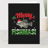 Merry Fishmas Funny Fish Fishing Fisherman Xmas Invitation | Zazzle