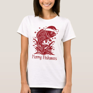 Merry Fishmas, Christmas Fishing T-Shirt