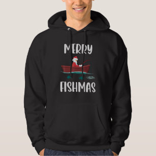 Merry Fishmas Christmas Xmas Fishing Fish Fisherma Hoodie
